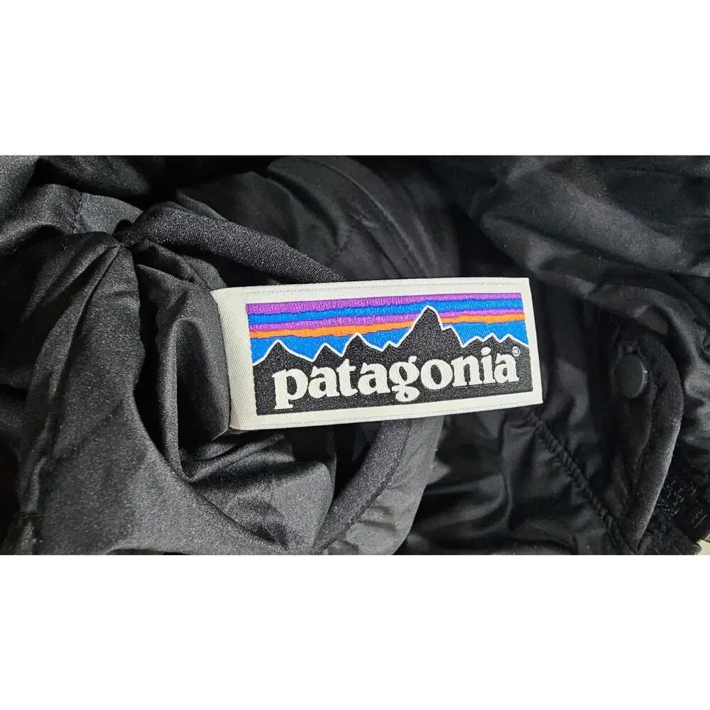 Patagonia Kids Puffer Jacket, Reversable, Dream Song, Black/Gray, Size Kids L